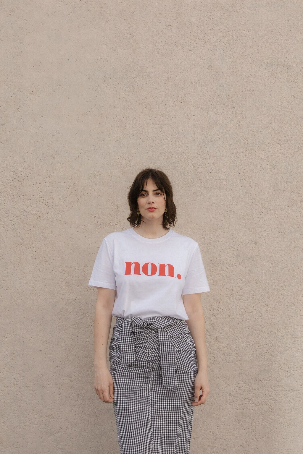 non. T-Shirt – weiß / rot