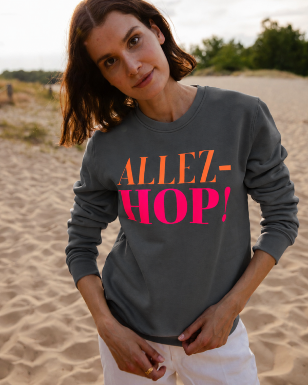 Allez-Hop Sweatshirt – Anthrazit / Neon